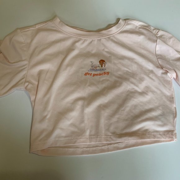 CHLOE TING CROP "GET PEACHY" TEE - Picture 1 of 4